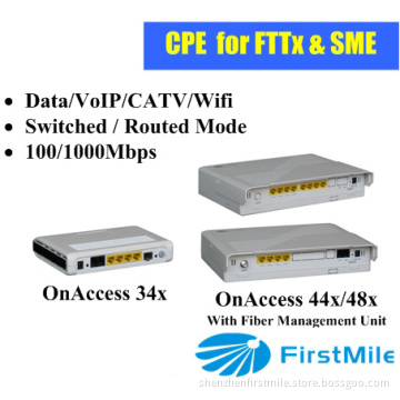 Triple Play 100Mbps Routed FTTH Gateway P2p ONU